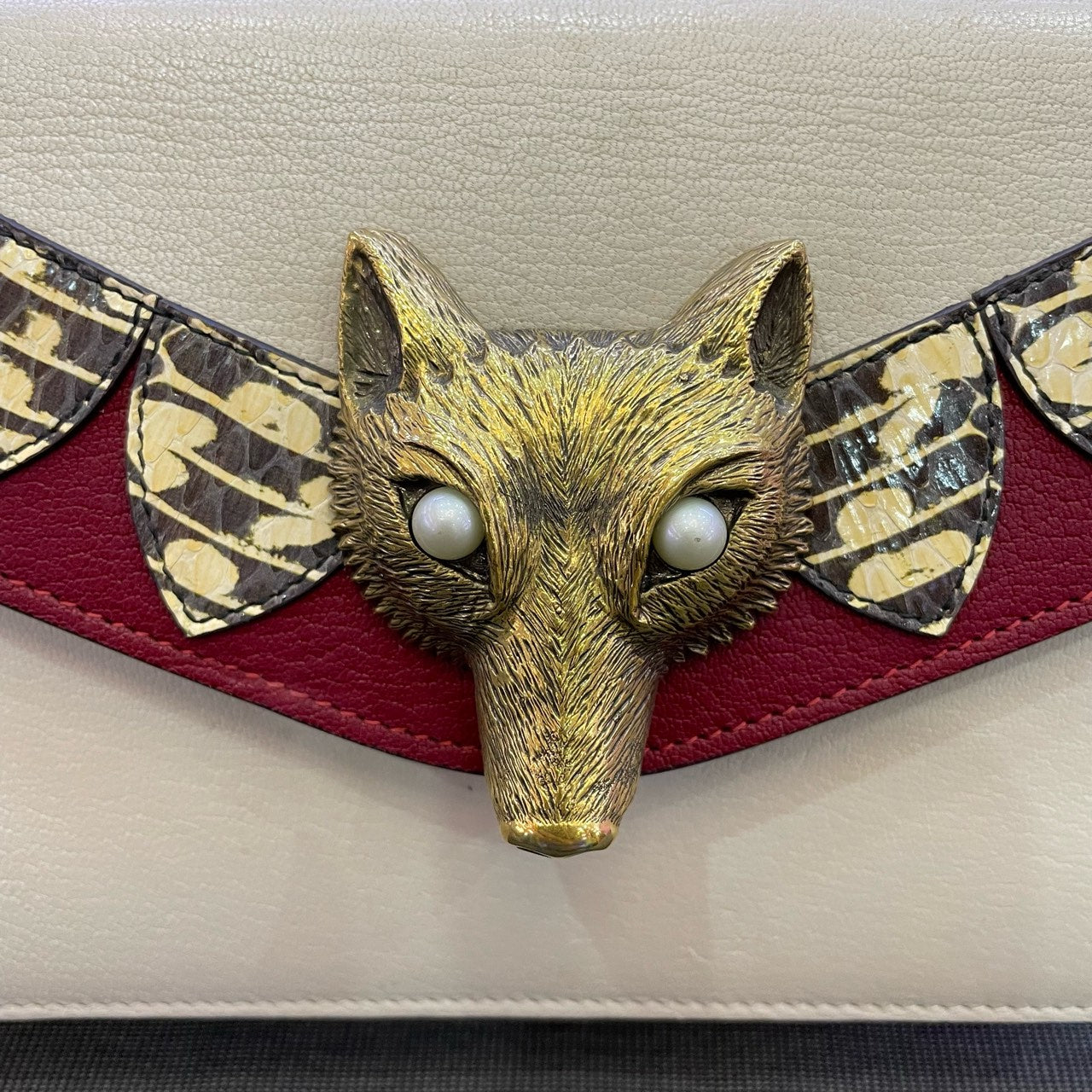 Gucci - Animalier Fox Head Chain Bag - Leather - Multicolour - (small)