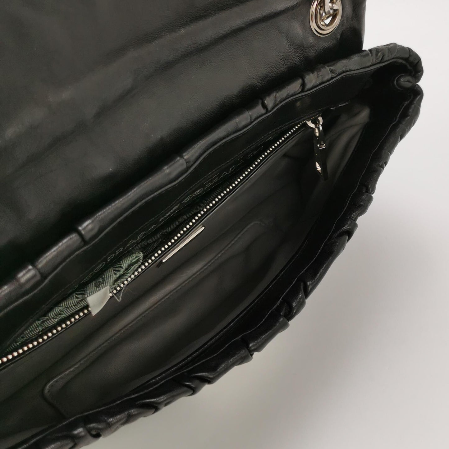 Prada - Nappa Gaufre Shoulder Bag - Nappa leather - Black - (medium)