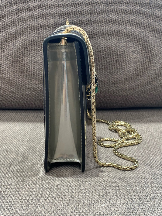 Bvlgari - Serpenti Forever Flap Bag - Patent leather - Silver - (Mini)