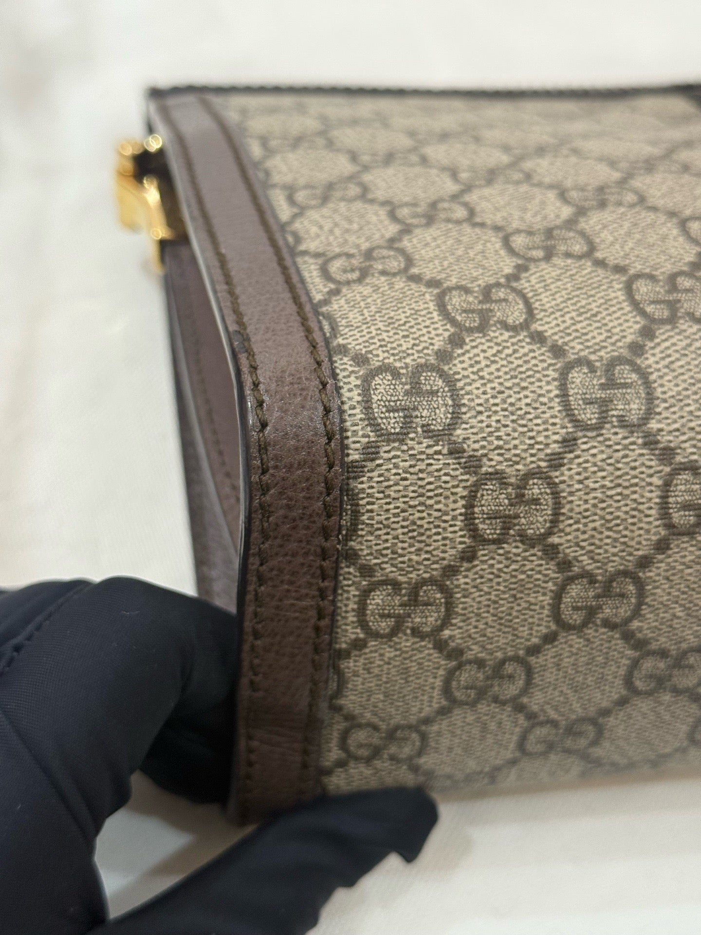 Gucci - Ophidia Large Clutch Bag - GG Supreme canvas with leather trim - Beige - (large)