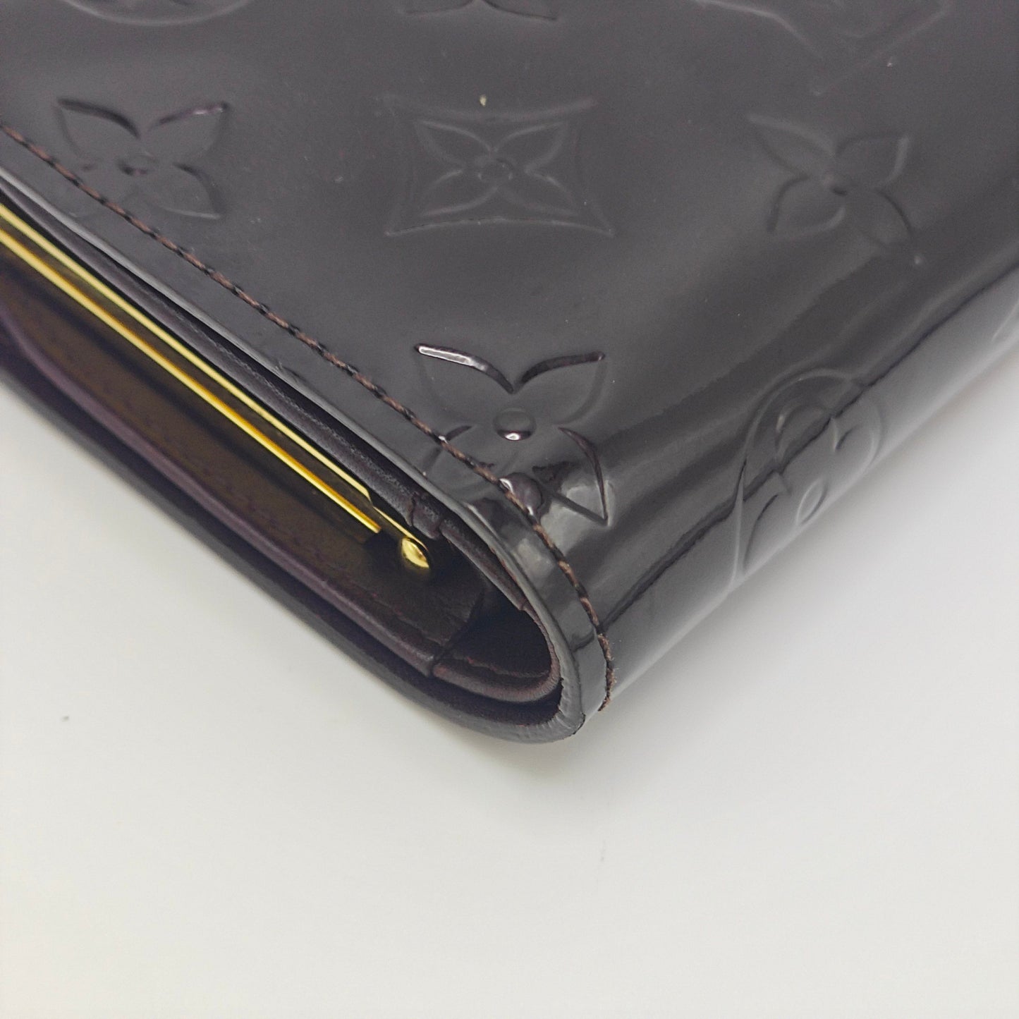 Louis Vuitton - Short Snap Wallet - Patent leather - Burgundy - (small)