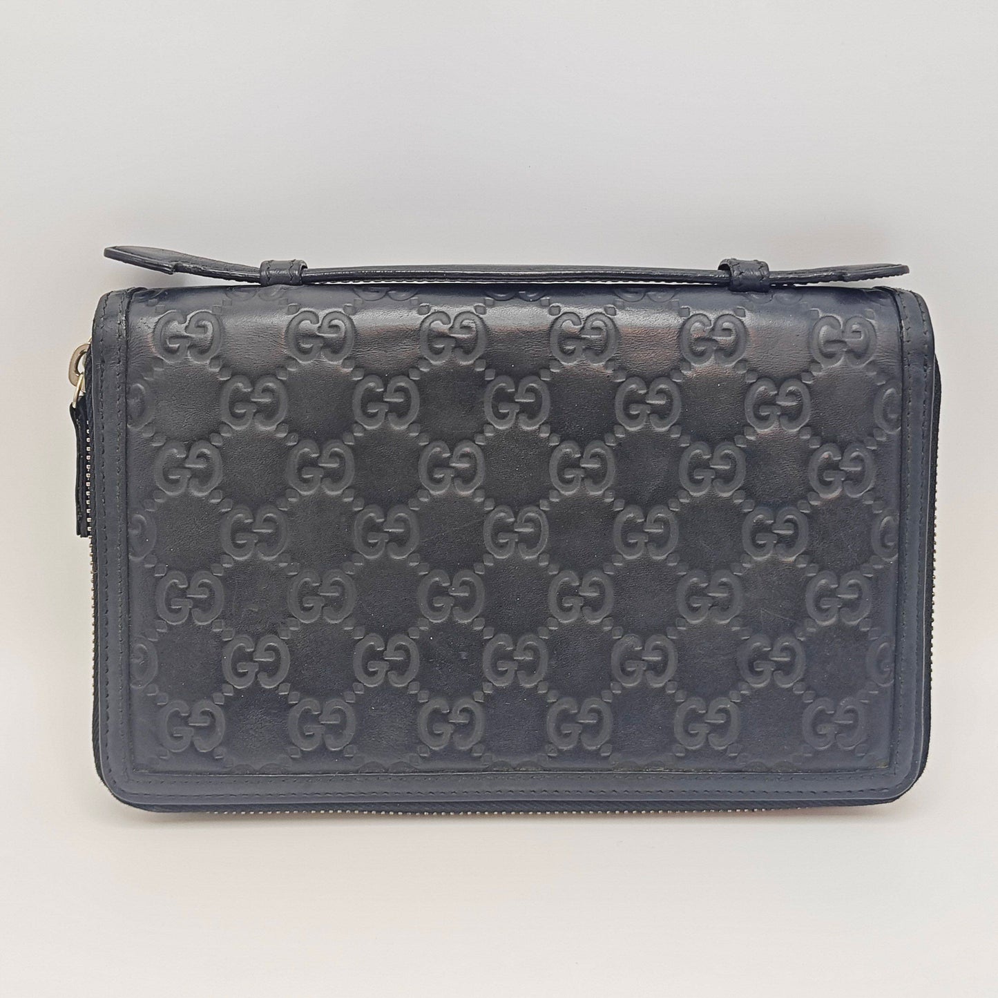 Gucci - Guccissima Zip-Around Clutch - Leather - Black - (medium)