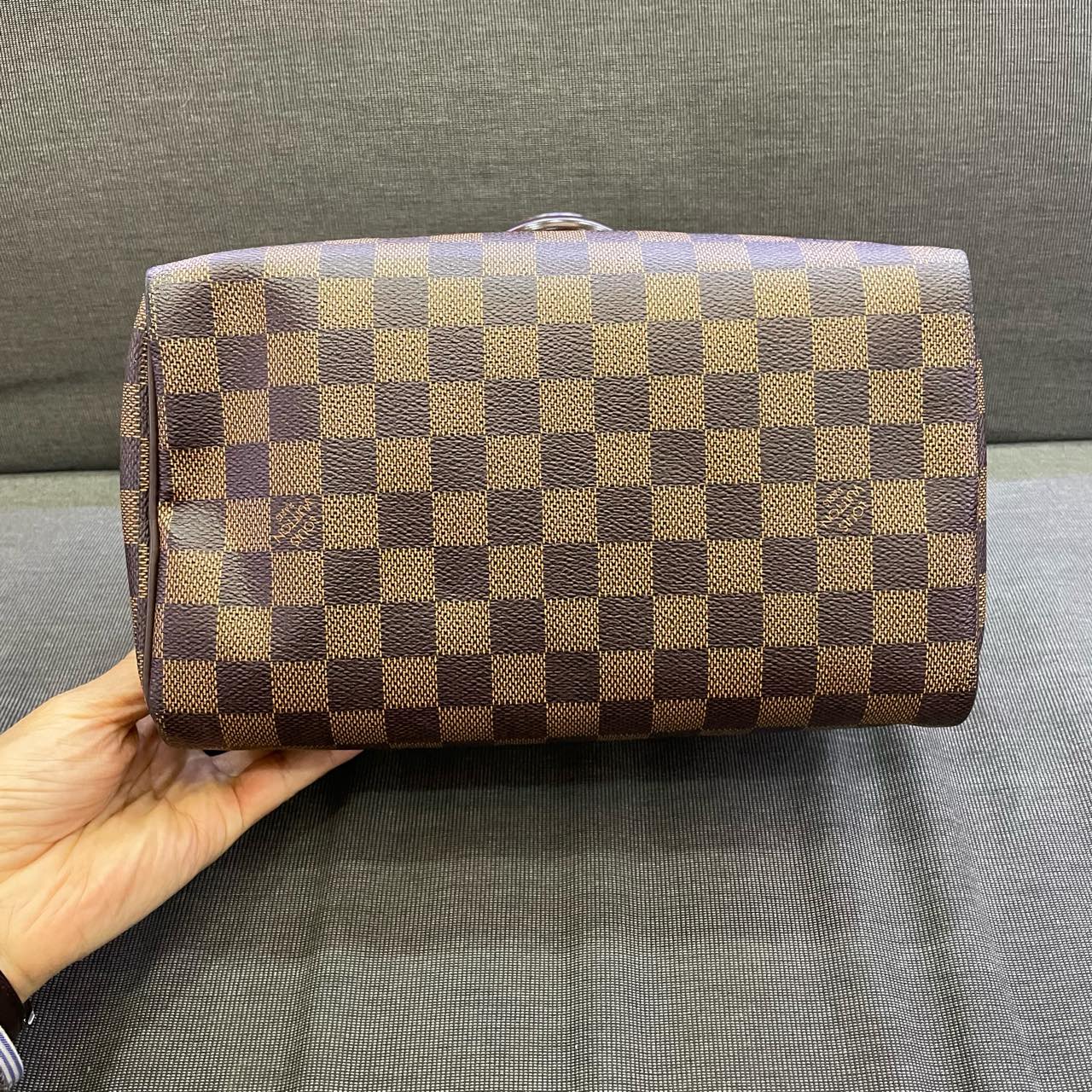 Louis Vuitton - Speedy 25 - Damier Ebene coated canvas with leather trim - Brown - (Small)