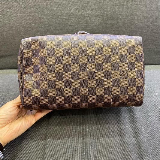 Louis Vuitton - Speedy 25 - Damier Ebene coated canvas with leather trim - Brown - (Small)
