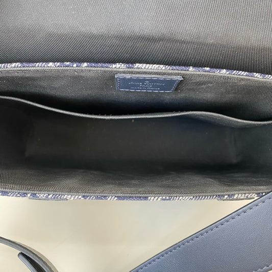 Louis Vuitton - Trunk Tapestry Messenger - Denim - Jeans with leather trim - Navy - (medium)