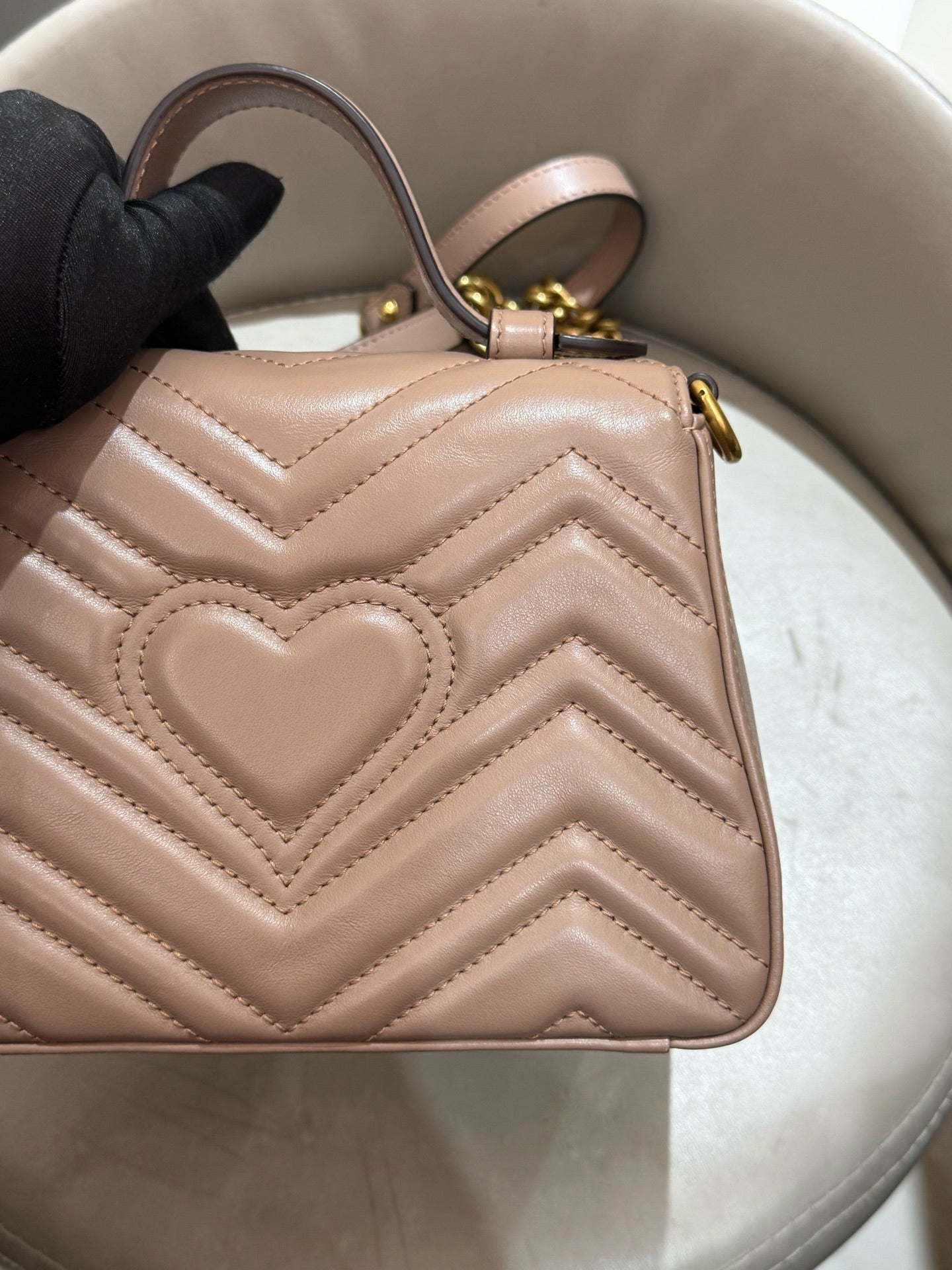 Gucci - Marmont - Leather - Beige - (mini)