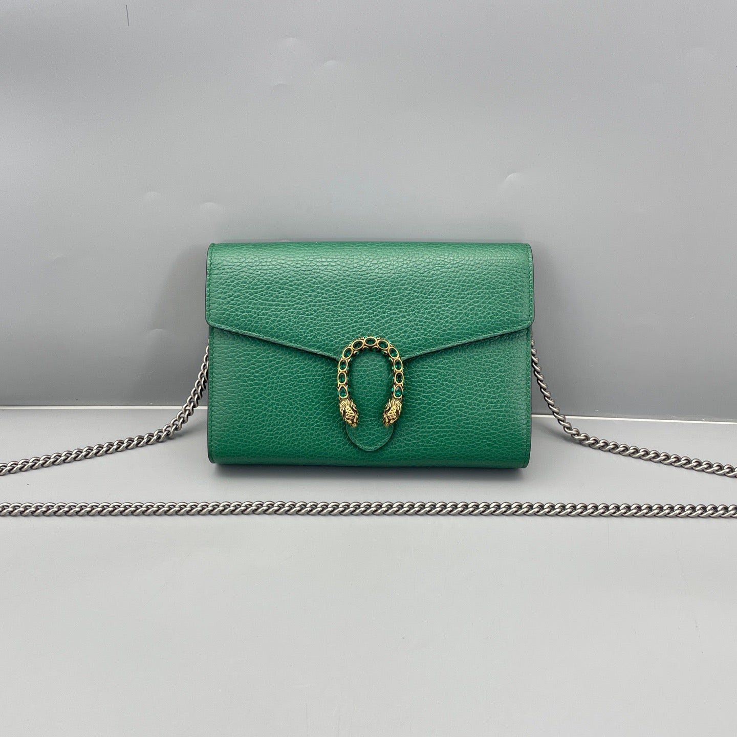 Gucci - Dionysus Wallet on Chain - Grained leather - Green - (mini)
