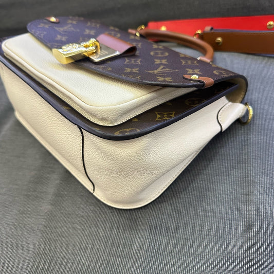 Louis Vuitton - Vaugirard Messenger Bag - Monogram coated canvas and grained leather - Brown, Beige, and Red - (Medium)