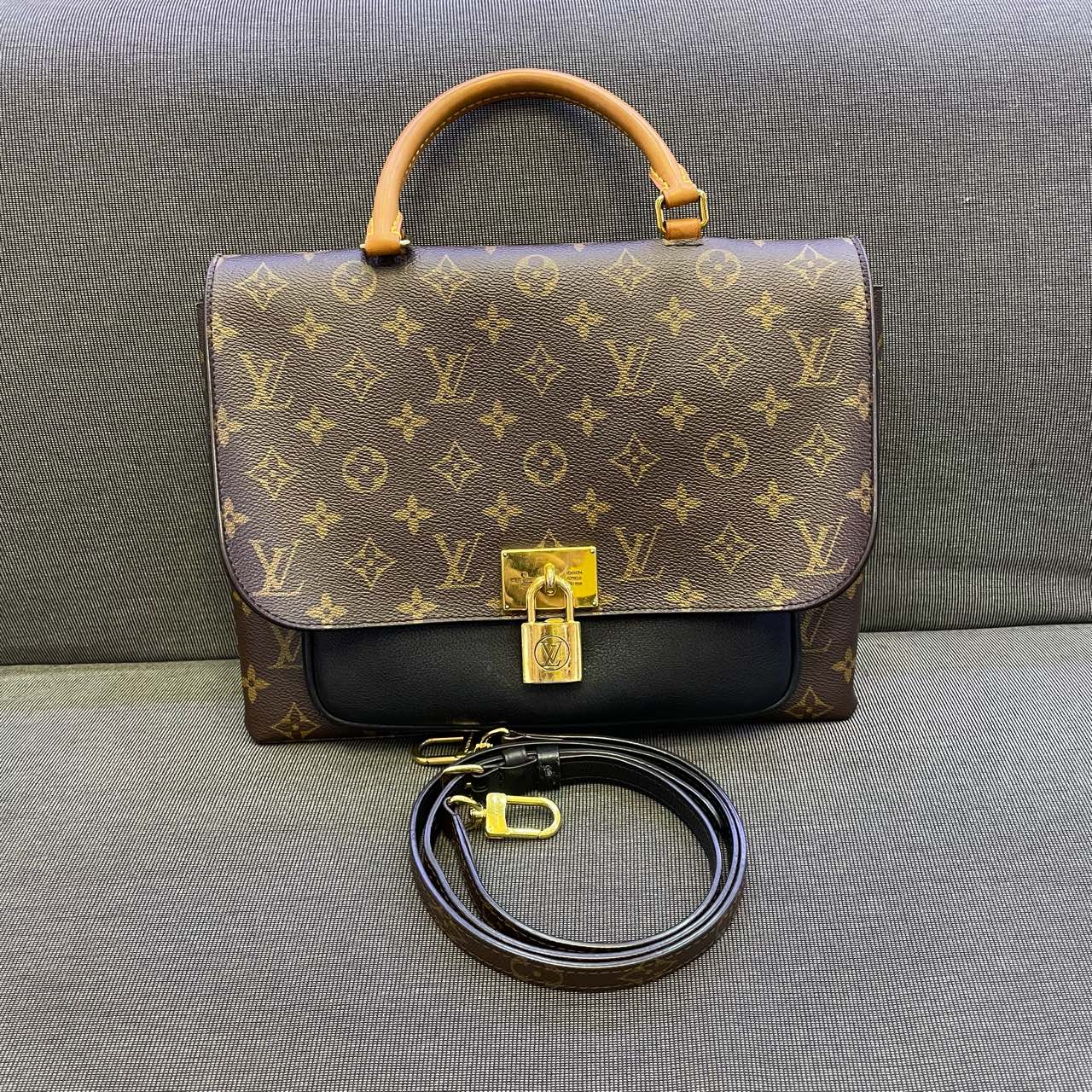Louis Vuitton - Marignan - Monogram coated canvas and grained leather - Brown and Black - (Medium)