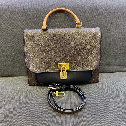Louis Vuitton - Marignan - Monogram coated canvas and grained leather - Brown and Black - (Medium)