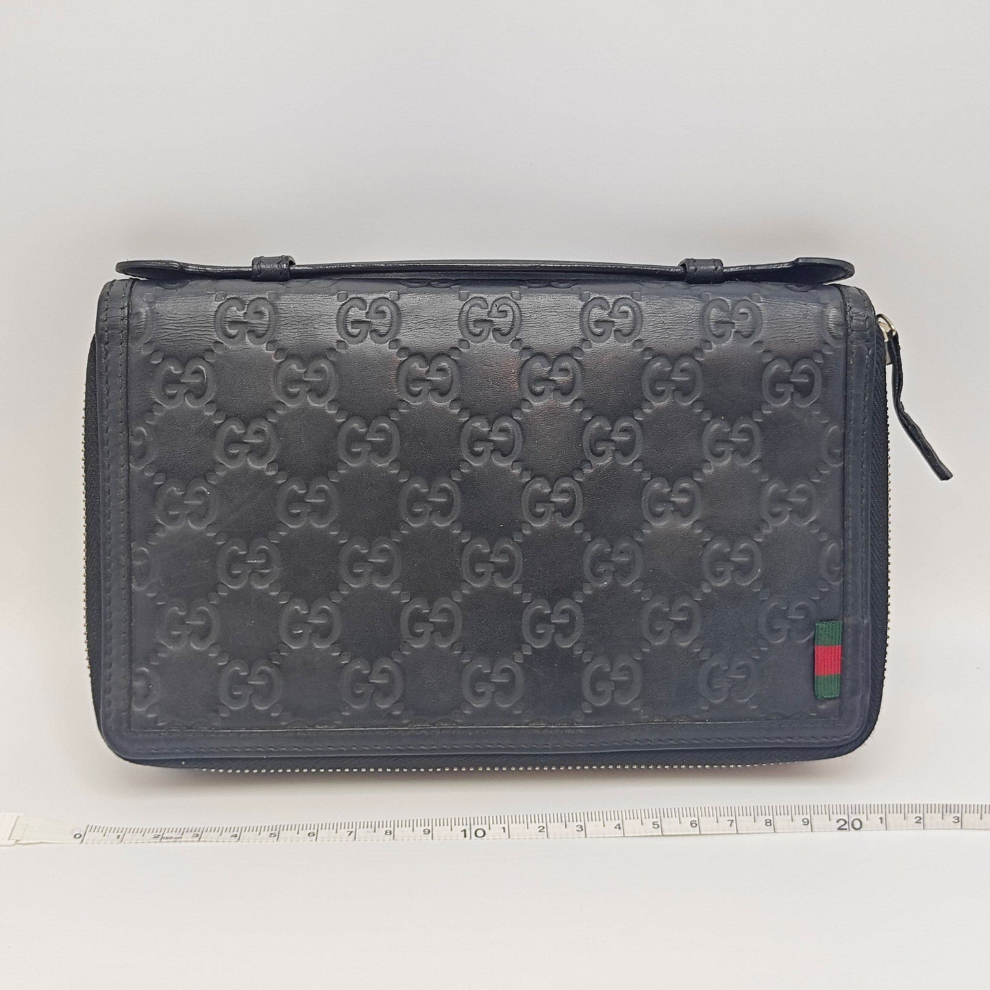 Gucci - Guccissima Zip-Around Clutch - Leather - Black - (medium)