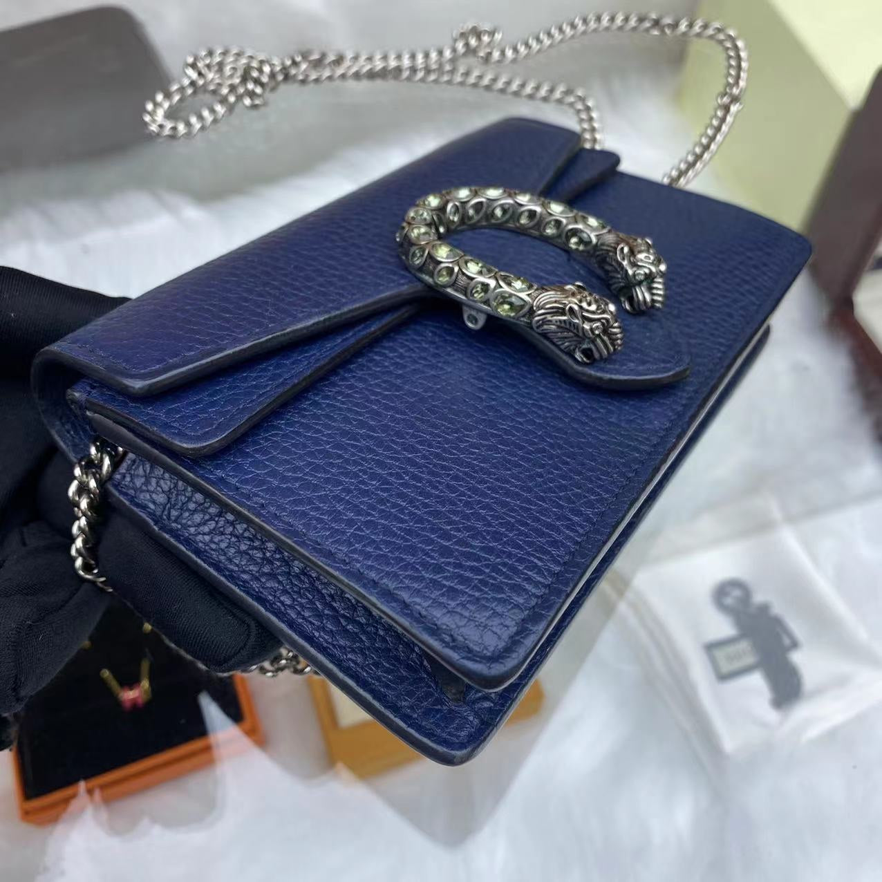Gucci - Dionysus Mini - Grained leather - Blue - (mini)
