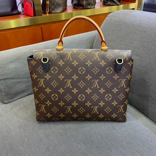 Louis Vuitton - Marignan - Monogram coated canvas with grained leather trim and Vachetta leather accents - Brown Monogram with Black - (medium)