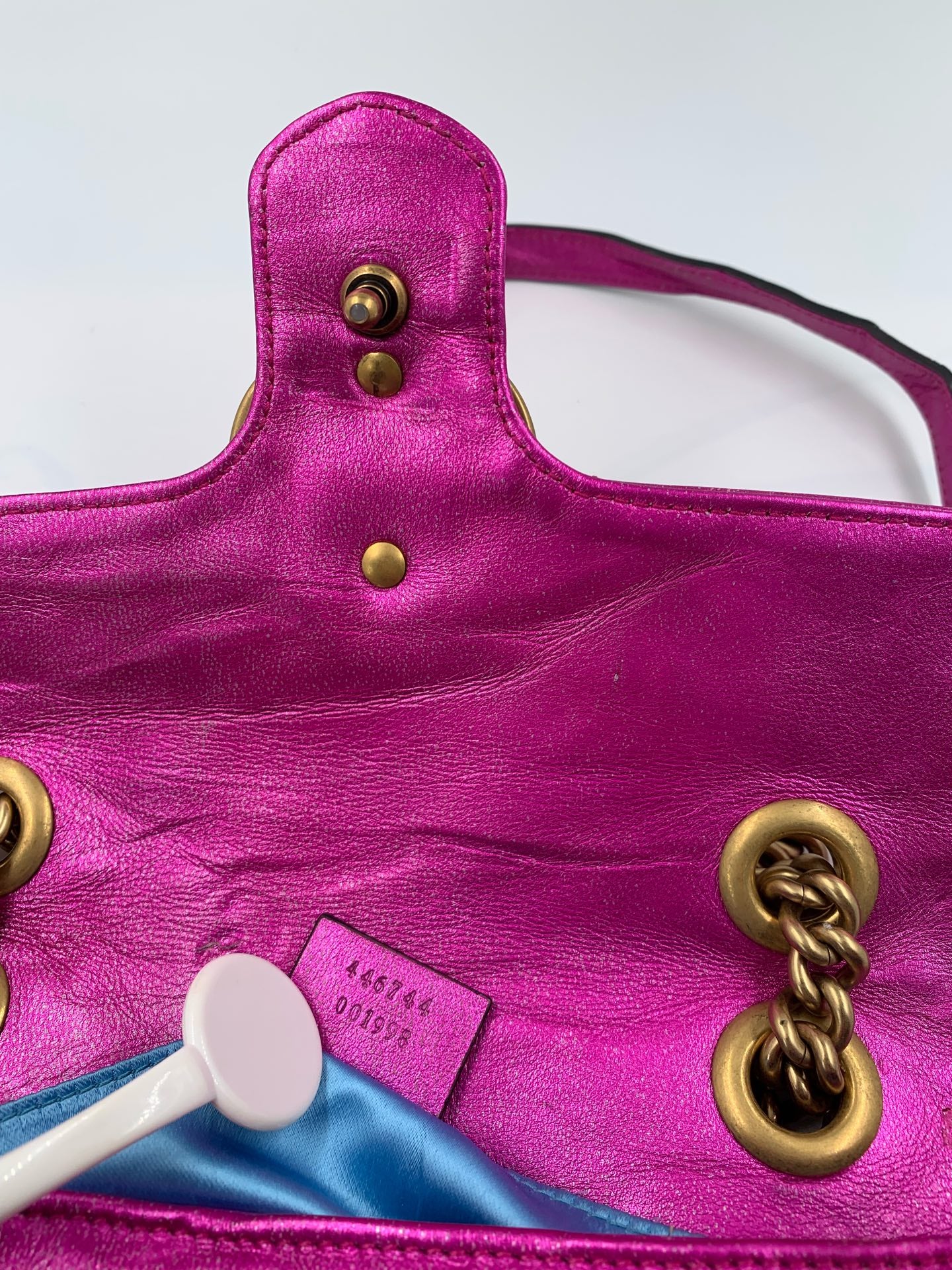 Gucci - GG Marmont Small Flap Bag - Leather - Multicolour - (Small)