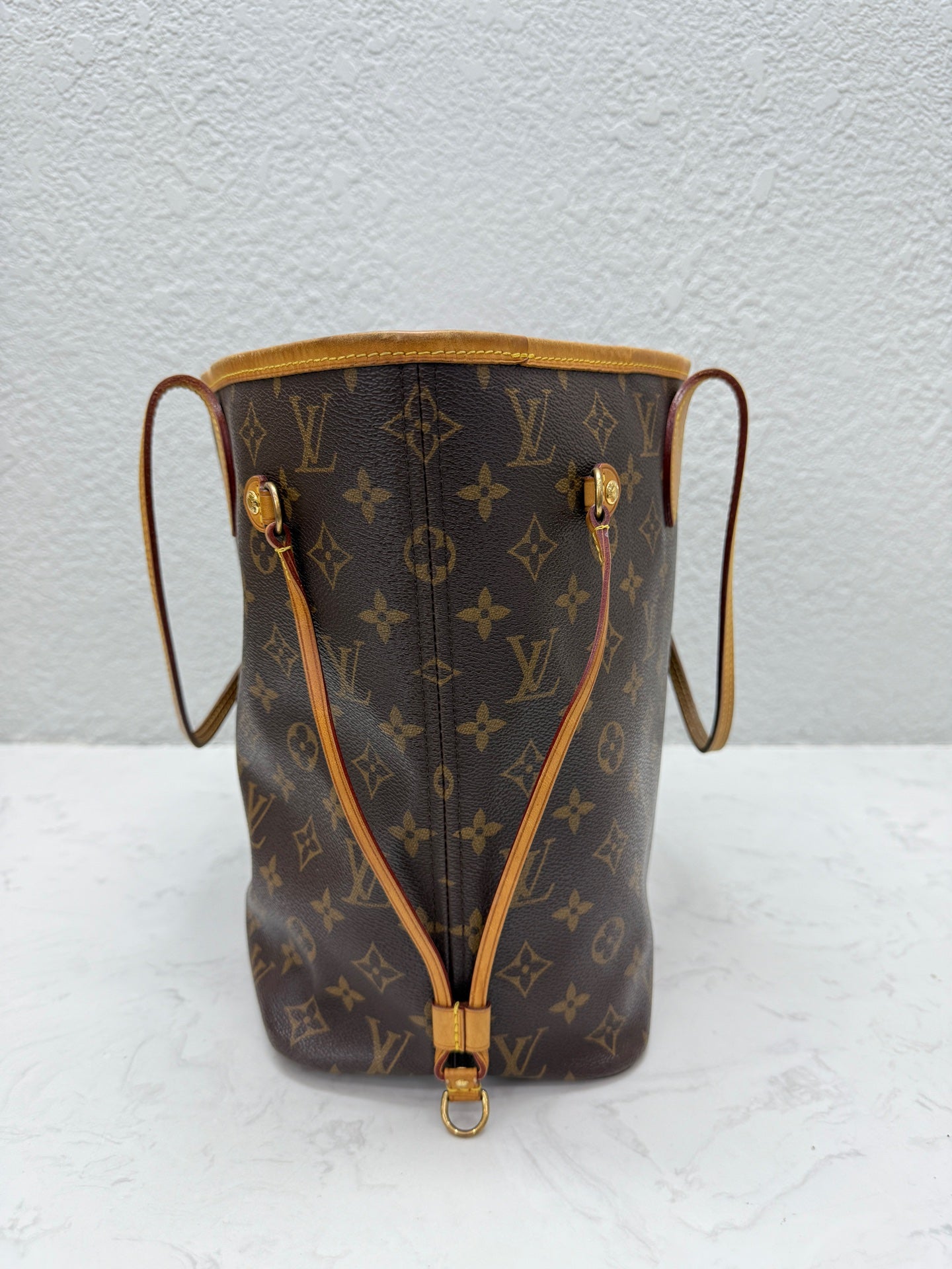 Louis Vuitton - Neverfull MM - Monogram canvas with natural cowhide leather trim - Brown - (Medium)