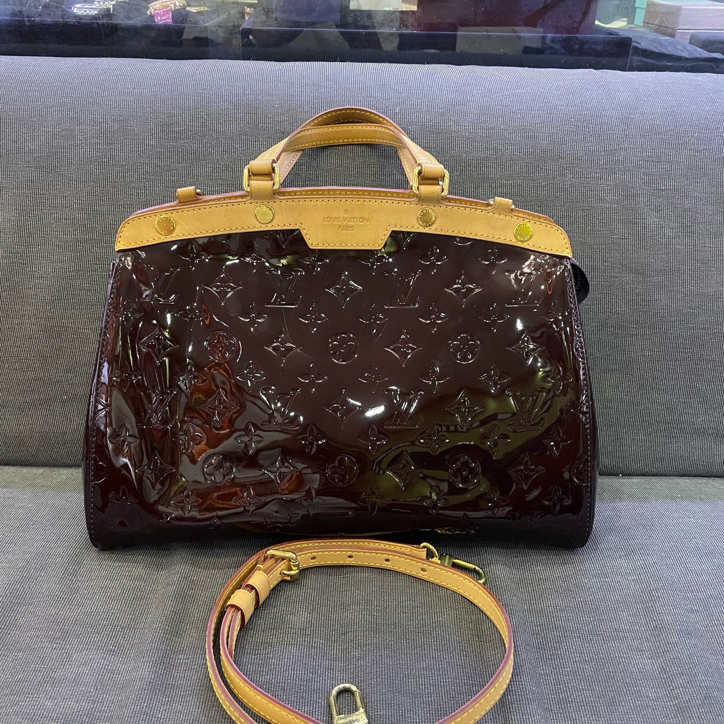 Louis Vuitton - Doctors Bag - Patent leather - Burgundy - (medium)