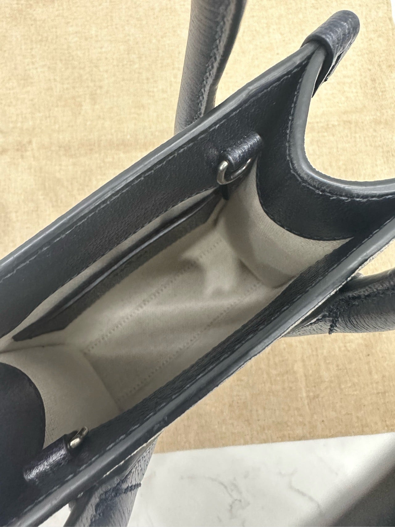 Gucci - Mini Tote - GG Supreme canvas with leather trim - Blue and Beige - (mini)