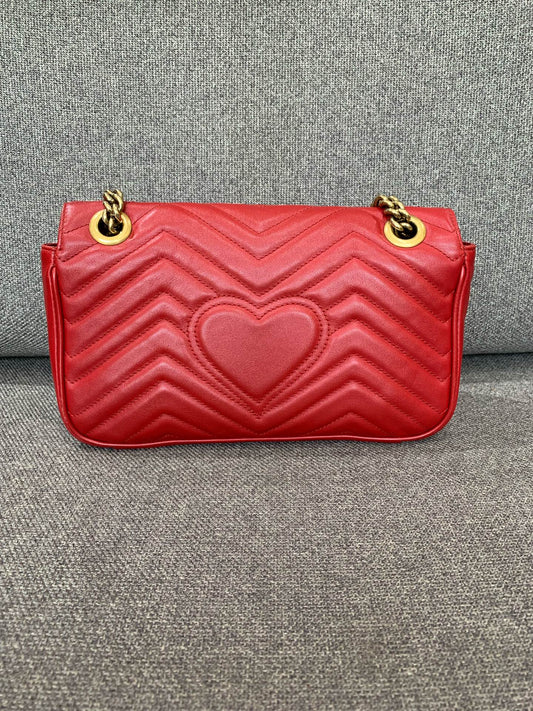 Gucci - GG Marmont - Leather - Red - (small)