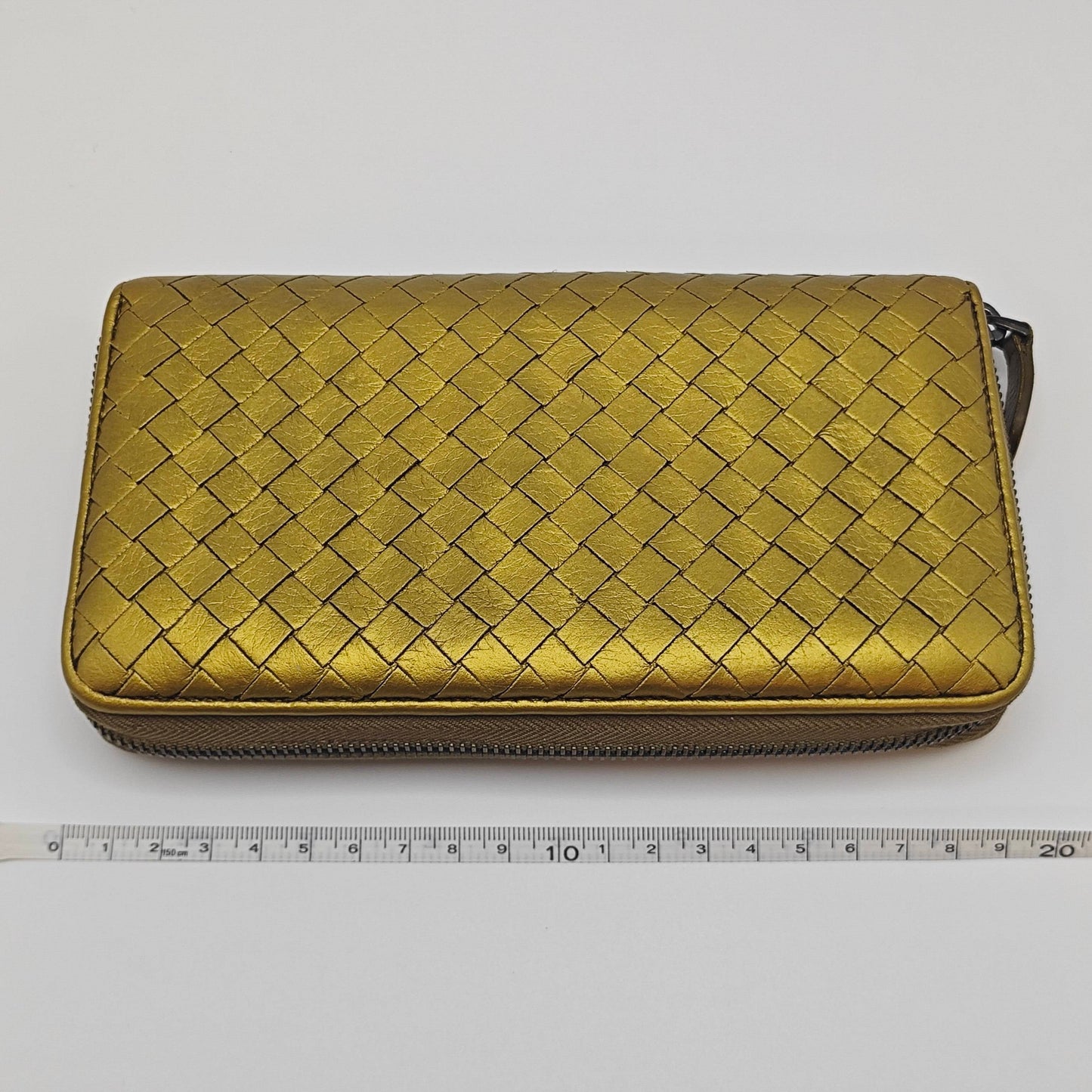 Bottega Veneta - Intrecciato Zip-Around Long Wallet - Leather - Gold - (medium)