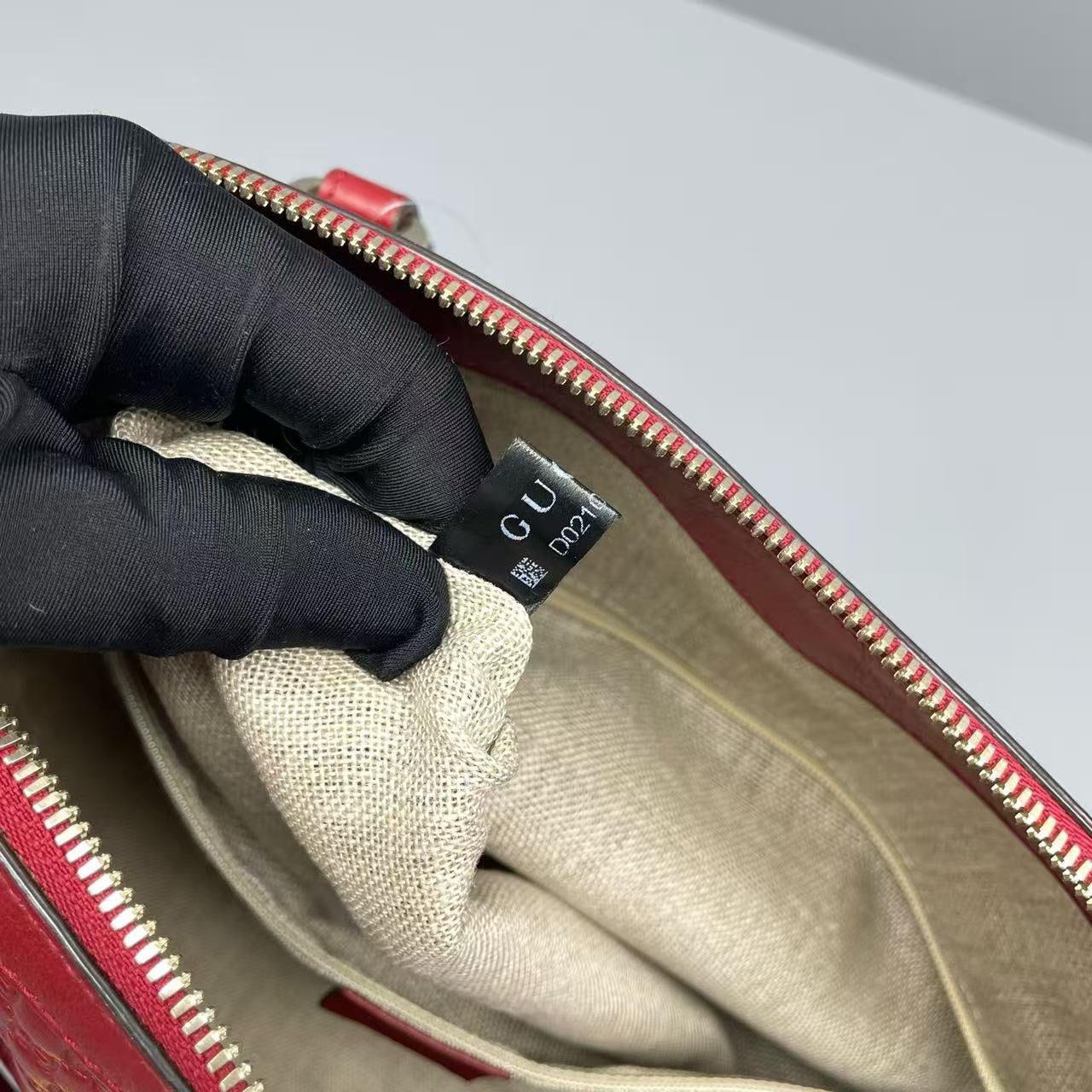 Gucci - Microguccissima Dome Bag - Embossed leather - Red - (medium)