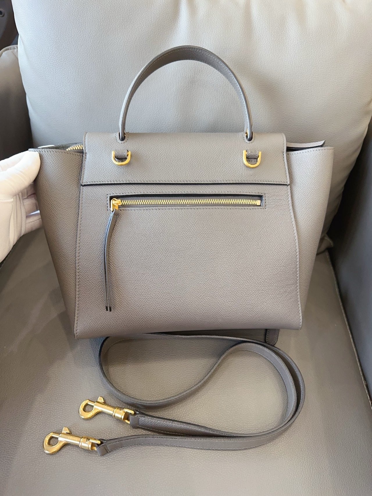 Celine - Belt Bag (Micro) - Grained calfskin leather - Grey - (Micro)