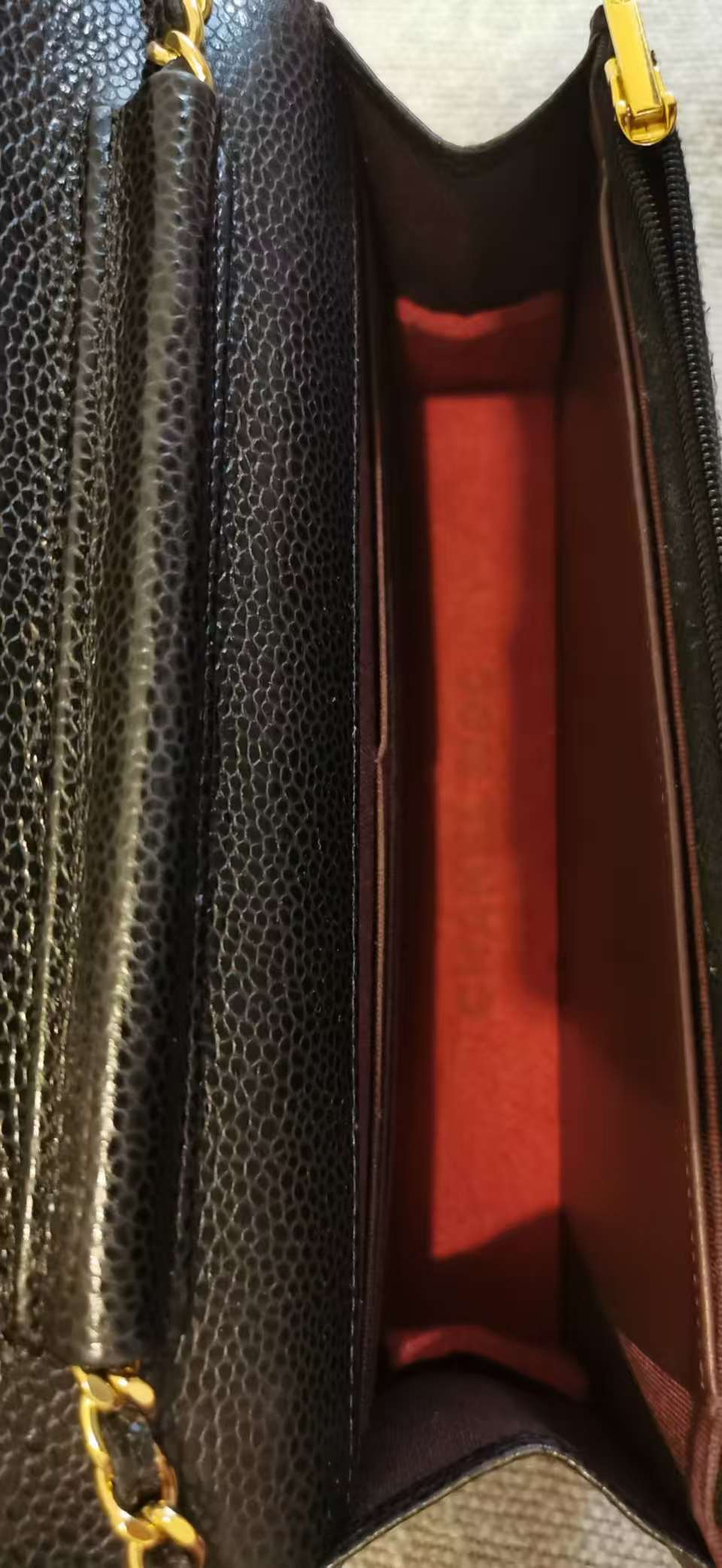Chanel - Wallet on Chain (WOC) - Grained Calfskin leather (Caviar) - Black - (Mini)