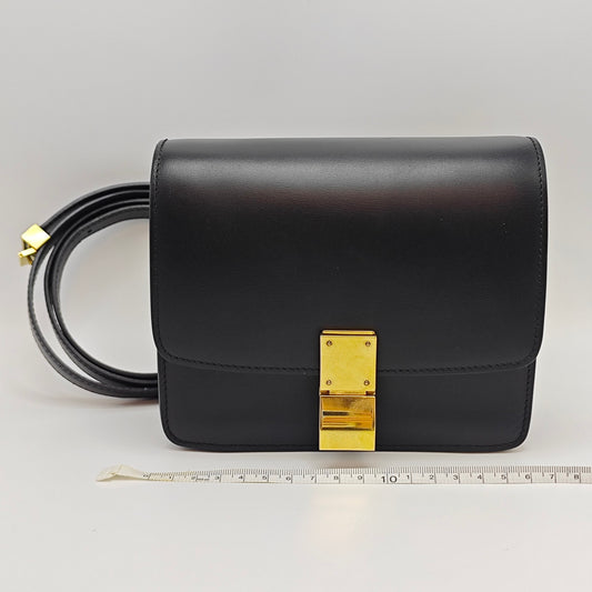 Celine - Classic Box Bag Small (Tofu Bag) - Calfskin leather - Black - (small)