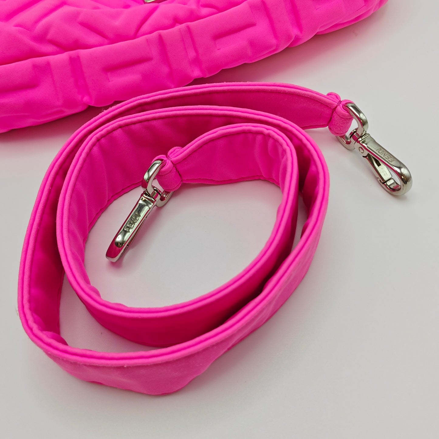 Fendi - Baguette - Padded technical fabric - Pink with Silver-Tone Hardware - (Medium)
