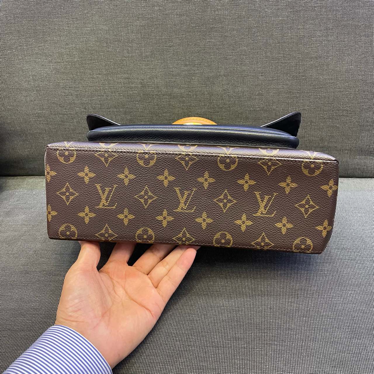 Louis Vuitton - Marignan - Monogram coated canvas and grained leather - Brown and Black - (Medium)