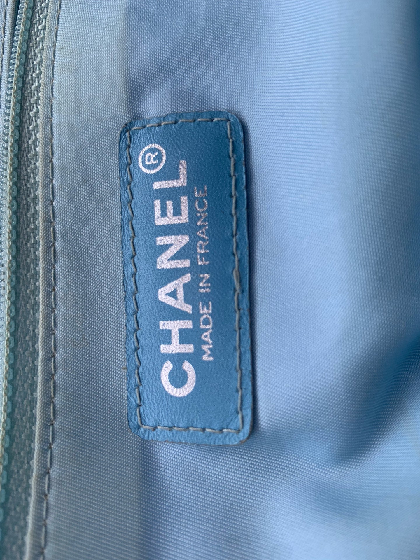 Chanel - New Travel Line Tote - Cloth with leather handles - Blue - (medium)