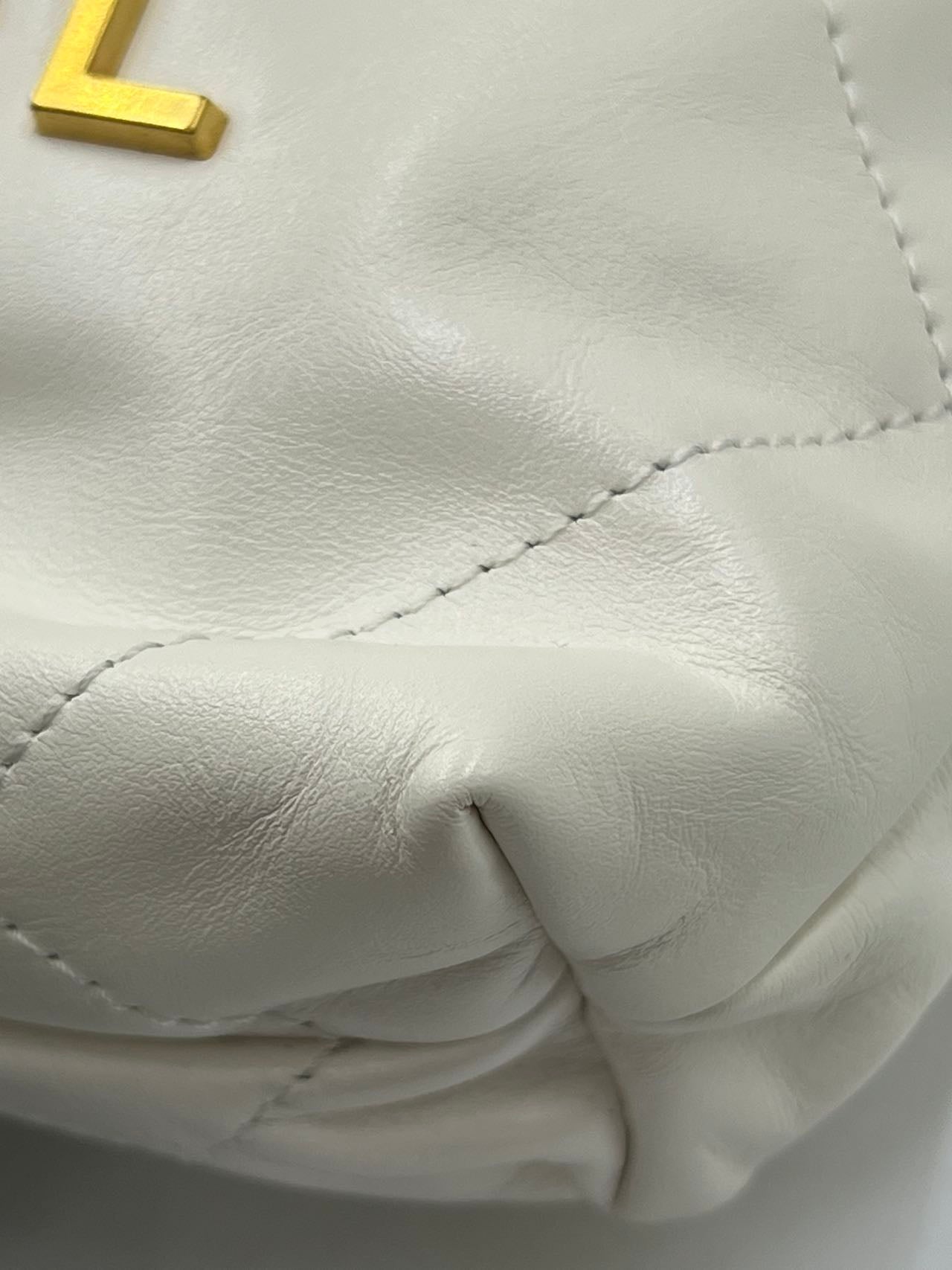 Chanel - 22 Bag Mini - Calfskin leather - White with Gold-Tone Hardware - (Mini)