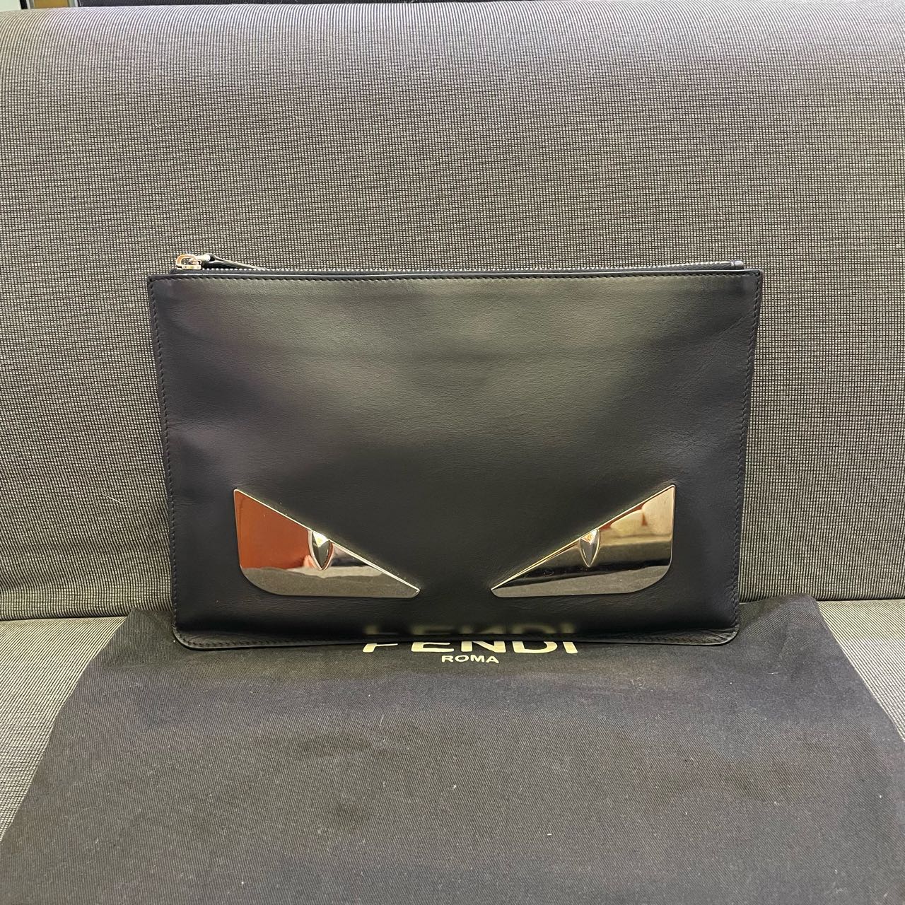 Fendi - Monster Pouch - Leather - Black - (medium)