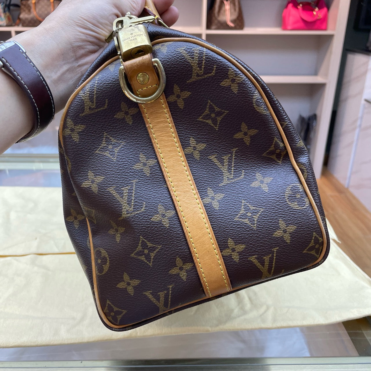 Louis Vuitton - Speedy Bandoulière 30 - Monogram Canvas and Vachetta leather - Brown - (medium)