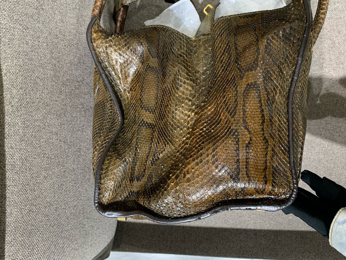 Celine - Phantom - Exotic leathers - Python - Brown - (large)