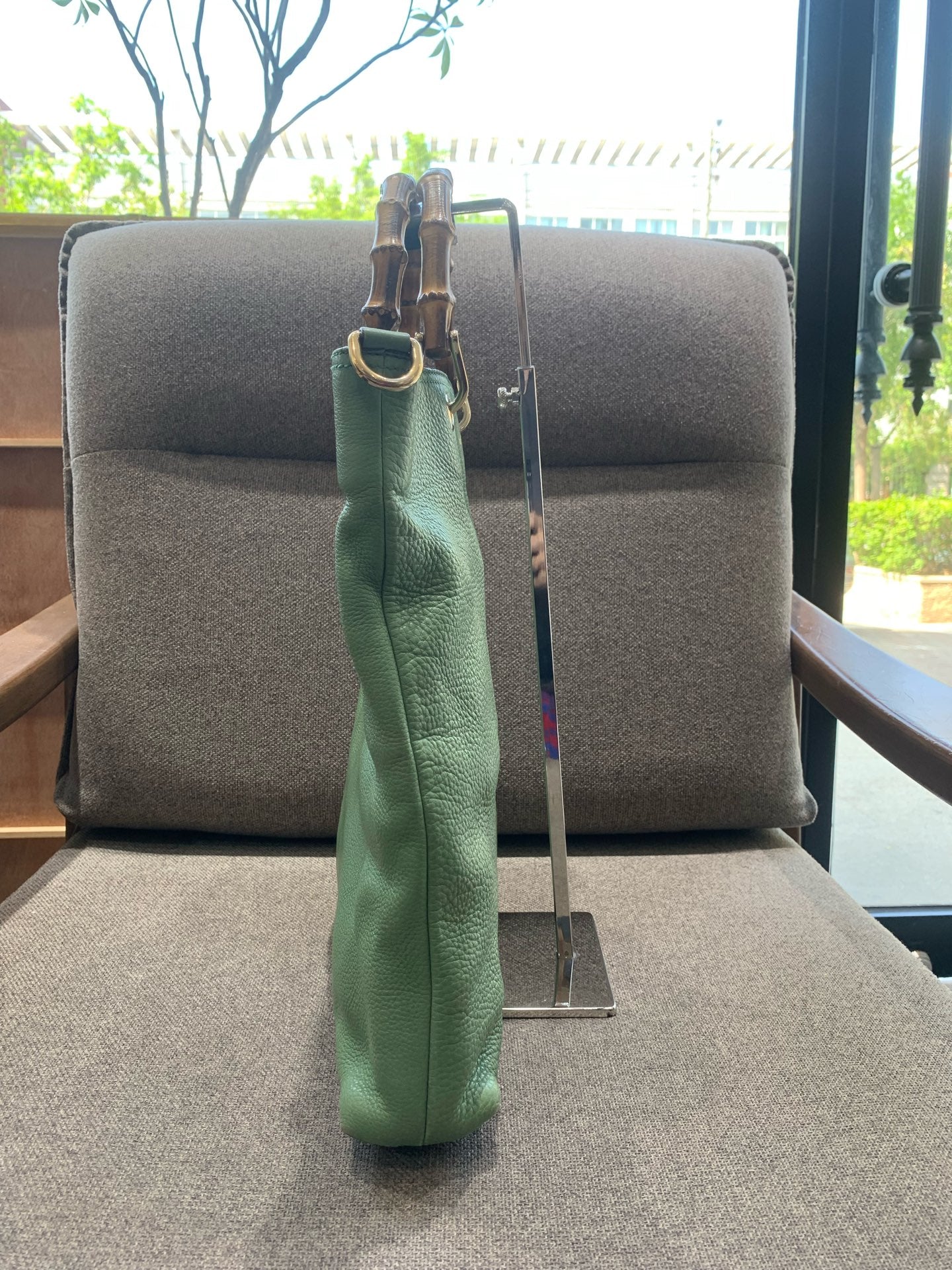 Gucci - Bamboo Shopper Tote - Grained leather - Green - (Medium)