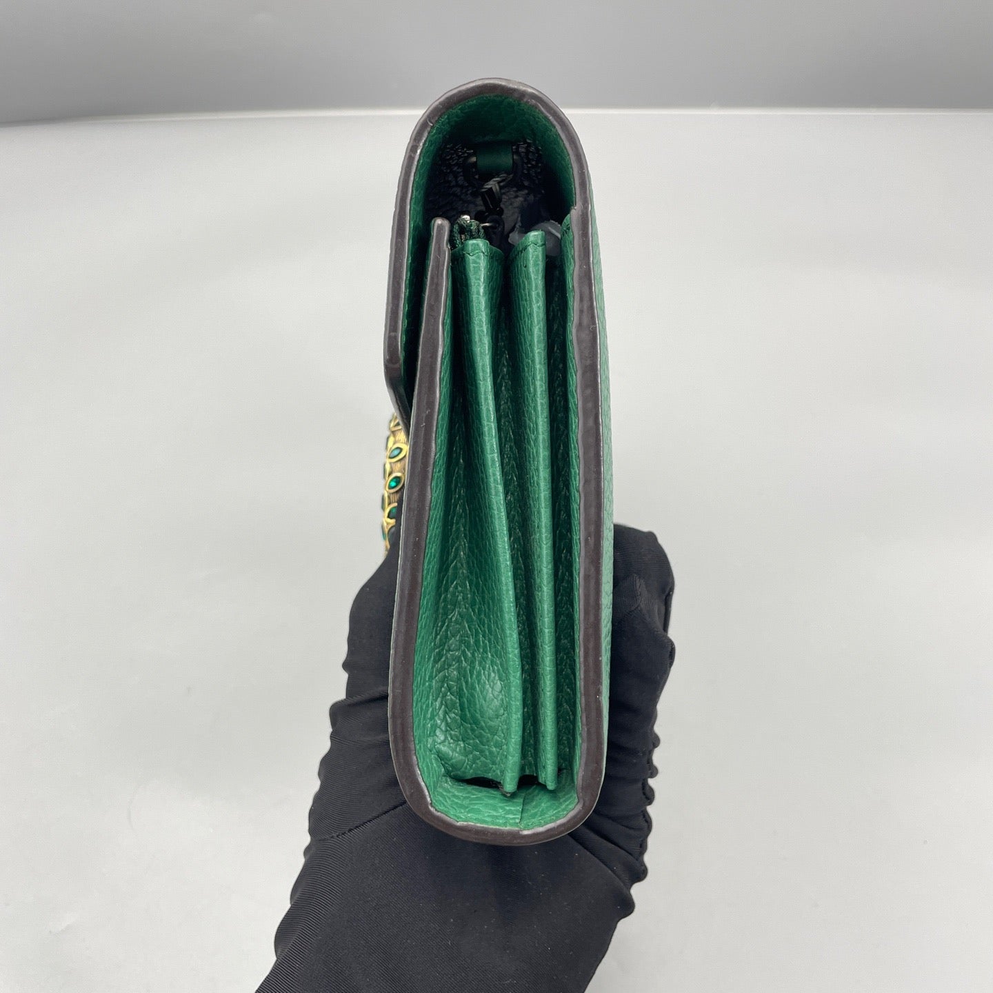 Gucci - Dionysus Wallet on Chain - Grained leather - Green - (mini)