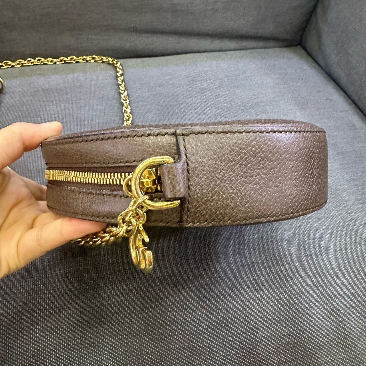 Gucci - Ophidia GG Round Mini Bag - GG Supreme coated canvas with leather trim - Brown - (mini)