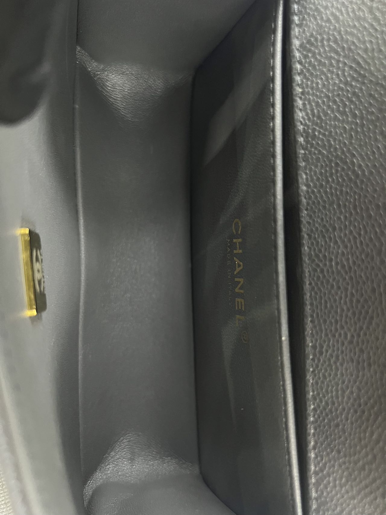 Chanel - Boy Bag - Caviar leather - Grey with Gold-Tone Hardware - (Small)