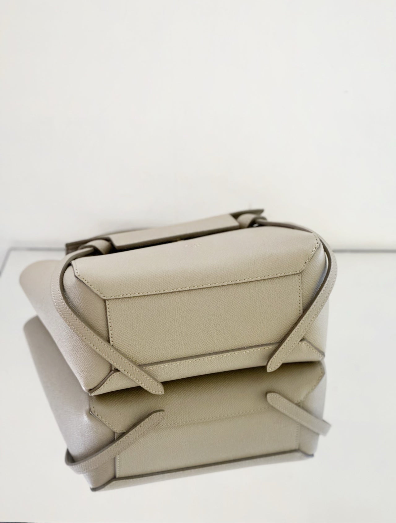 Celine - Belt Nano - Grained calfskin leather - Grey - (mini)