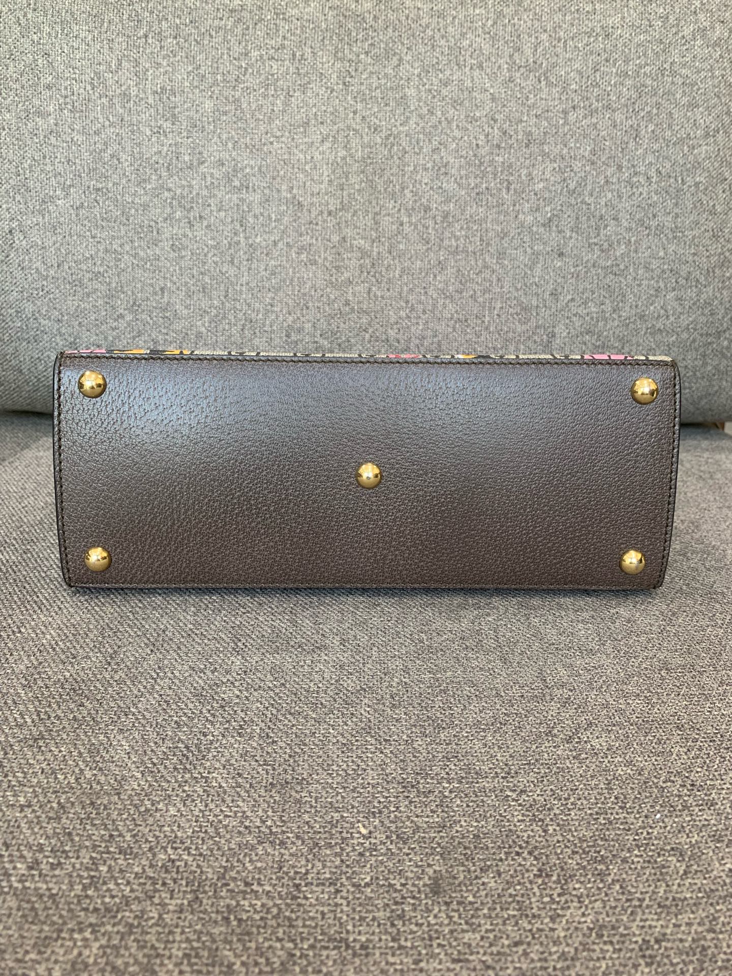 Gucci - Padlock Top Handle Bag - GG Supreme coated canvas with brown textured leather trim - Multicolour - (medium)