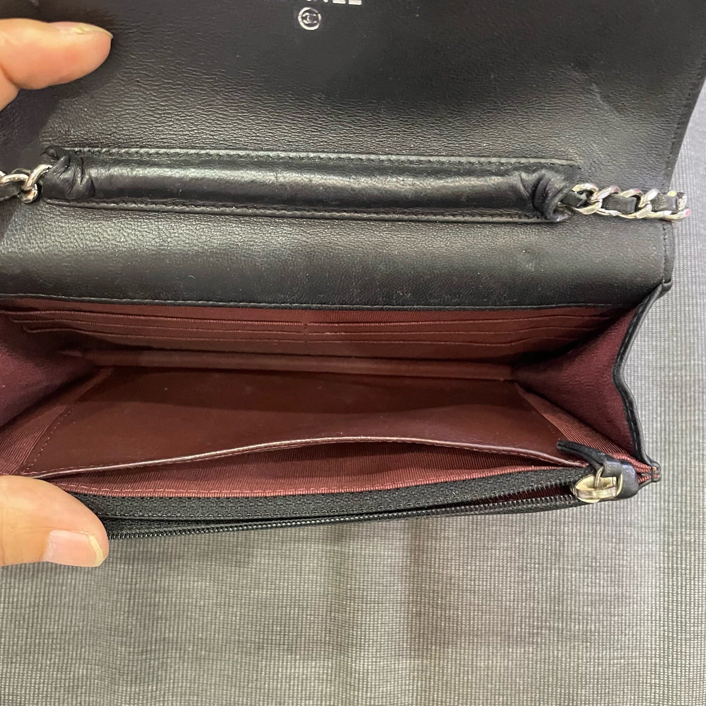 Chanel - Wallet on Chain (WOC) - Lambskin leather - Black - (mini)