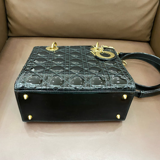 Dior - Lady Dior - Patent leather - Black - (medium)