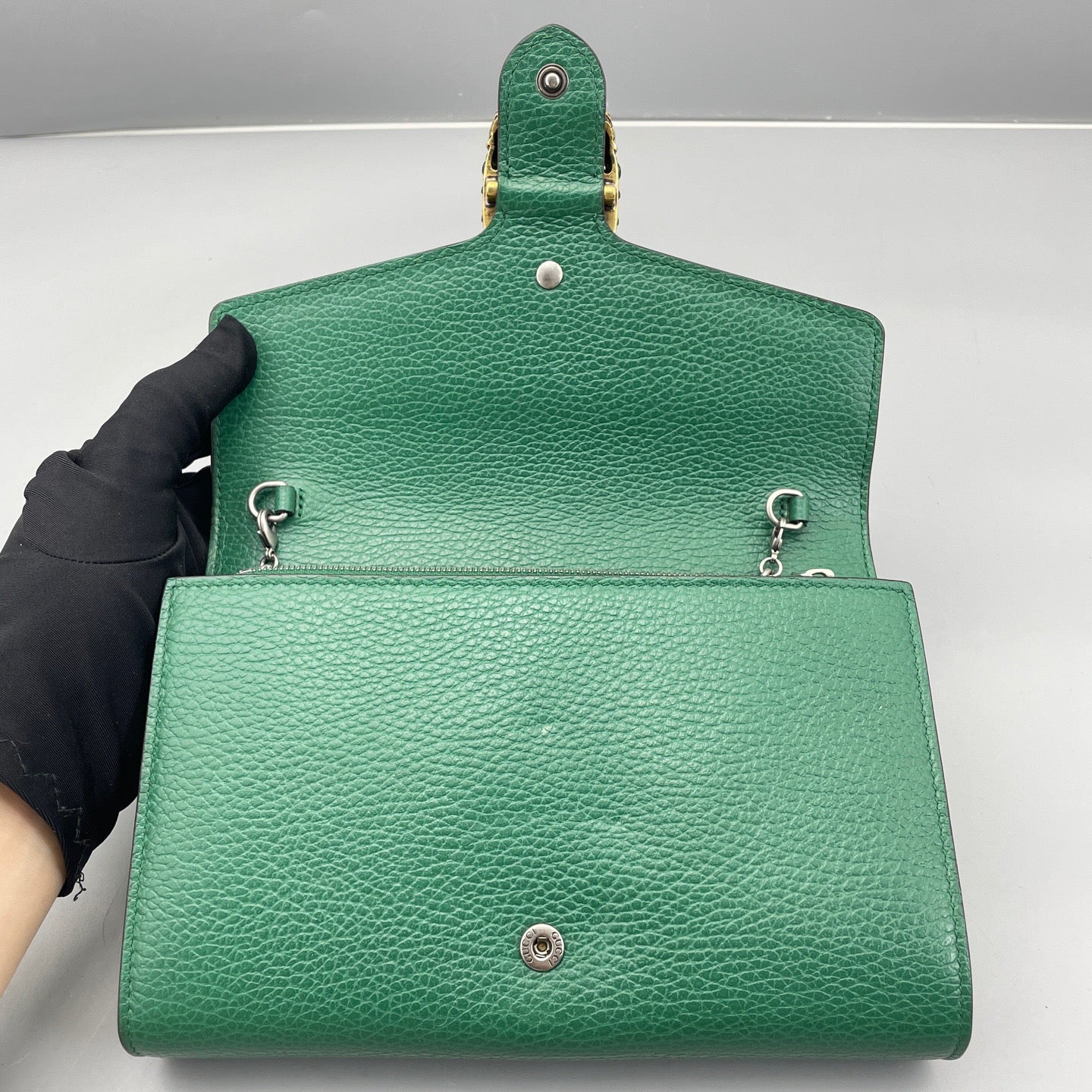 Gucci - Dionysus Wallet on Chain - Grained leather - Green - (mini)