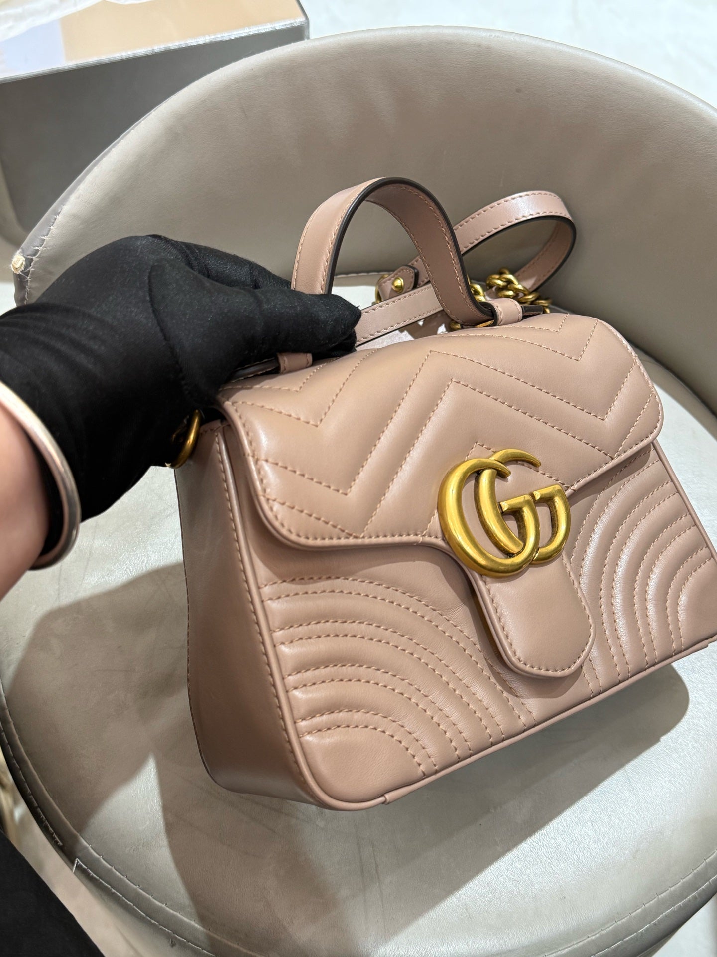 Gucci - Marmont - Leather - Beige - (mini)