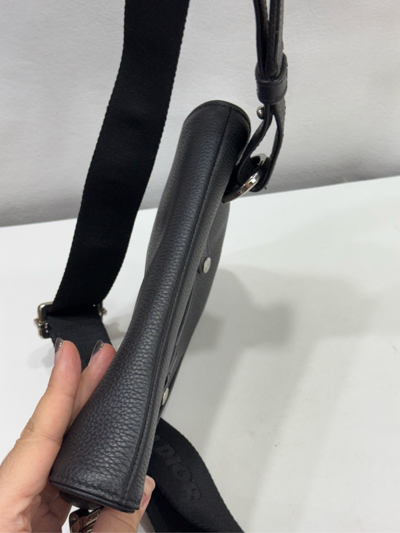 Dior - Saddle Belt Bag - Grained leather - Black - (mini)