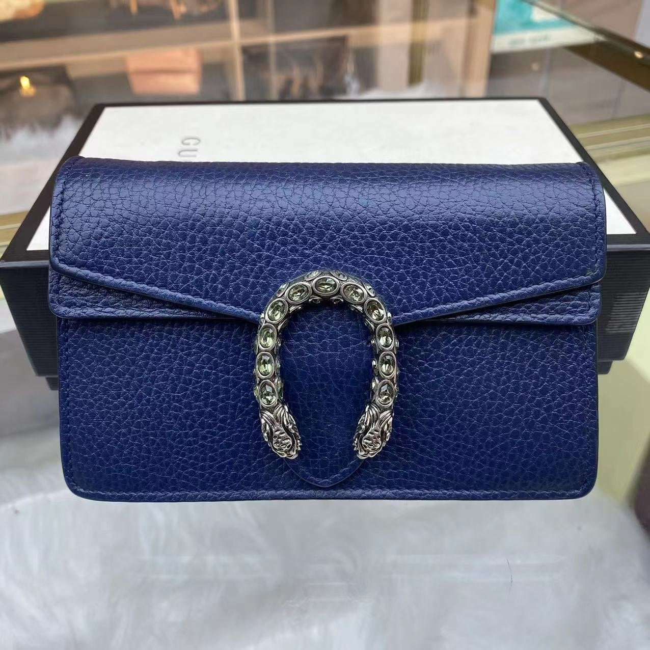 Gucci - Dionysus Mini - Grained leather - Blue - (mini)