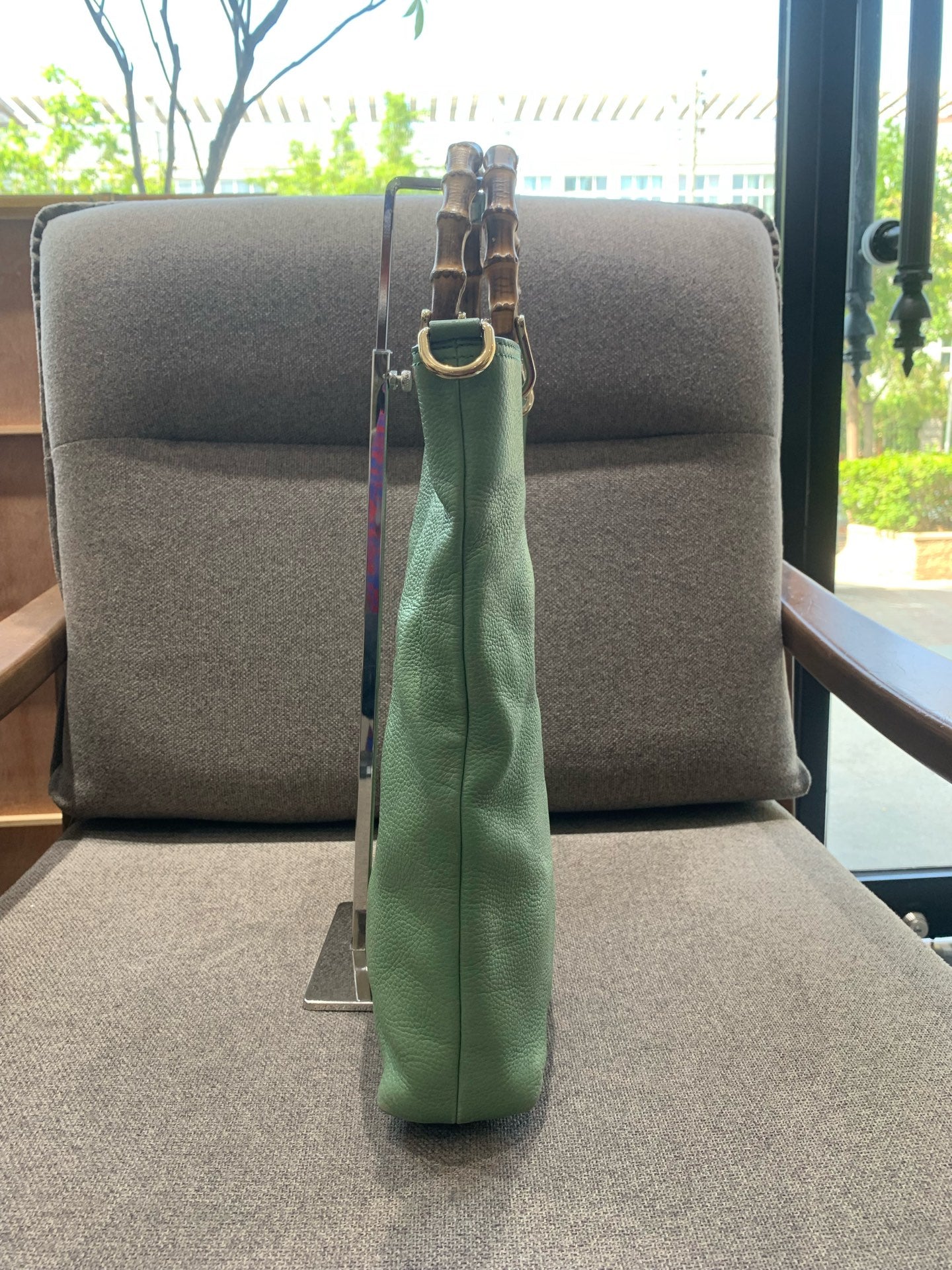Gucci - Bamboo Shopper Tote - Grained leather - Green - (Medium)