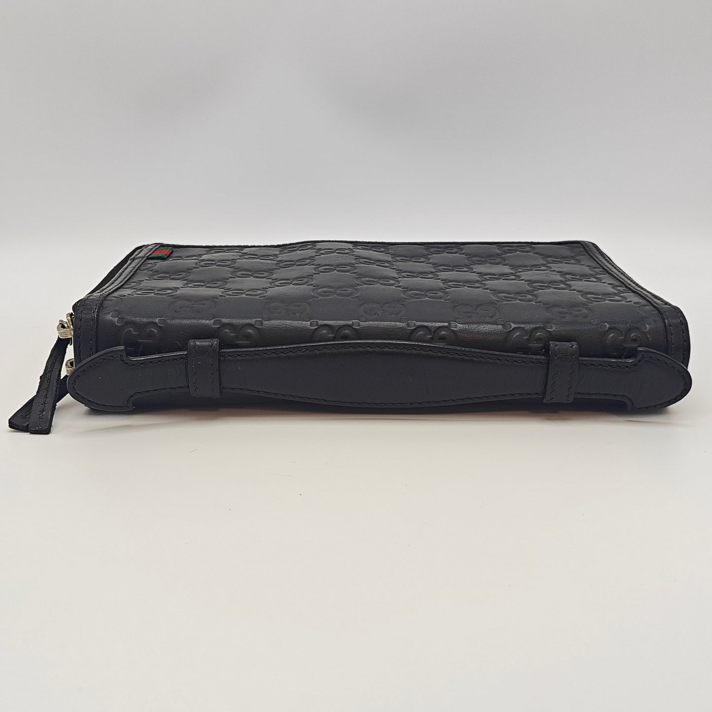 Gucci - Guccissima Zip-Around Clutch - Leather - Black - (medium)