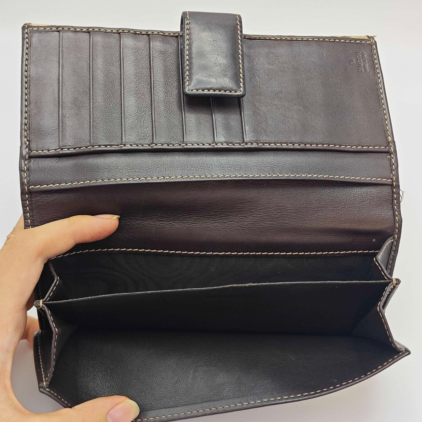 Gucci - Dog Head Long Wallet - Coated canvas with leather trim - Beige and Brown - (medium)