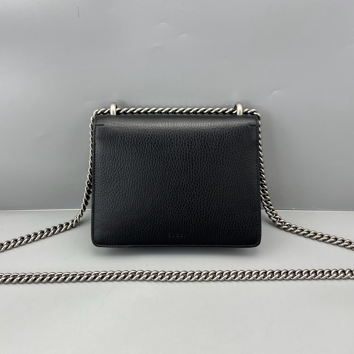 Gucci - Dionysus Small Shoulder Bag - Pebbled leather - Black - (Small)